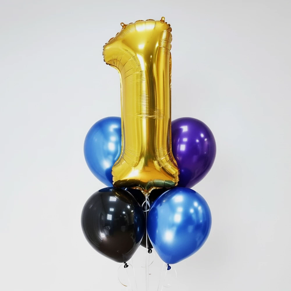 Набор из 5 шаров с цифрой 1