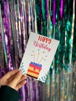 Открытка Тортик Happy Birthday №11
