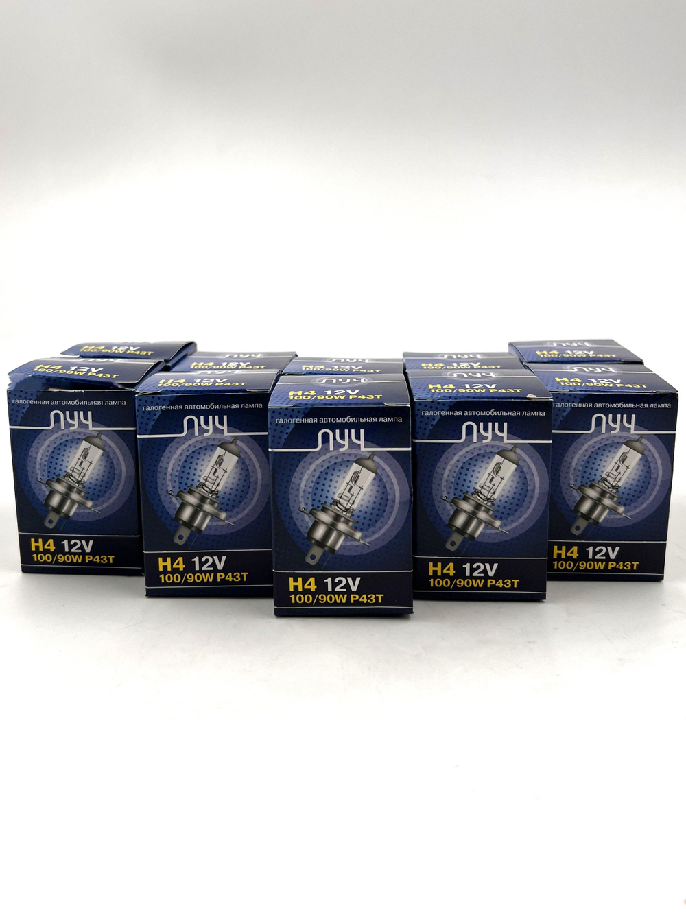 Лампа H4 галогенная 12V 100/90W Луч комплект 10шт