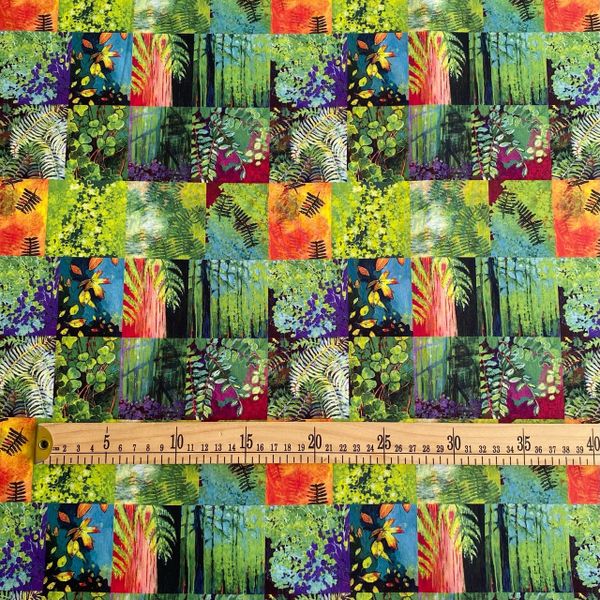 ЯРКИЙ БОТАНИЧЕСКИЙ ПЭЧВОРК, 100% хлопок Handmade Fabrics 4