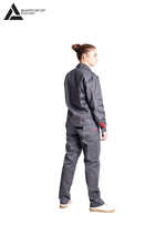 Костюм женский летний «КАМА» (куртка+брюки) цв.темно-серый/светло-серый