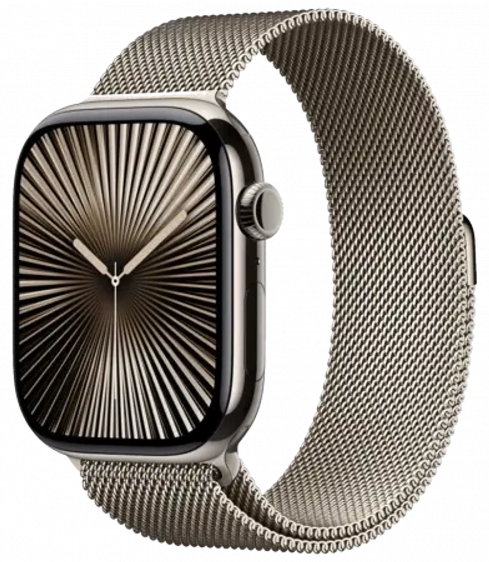 Apple Watch Series 10 46mm Titanium Case/Milanese Titanium loop