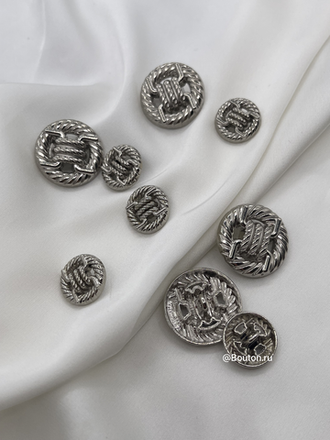 Пуговицы серебро плетение (пряжка)