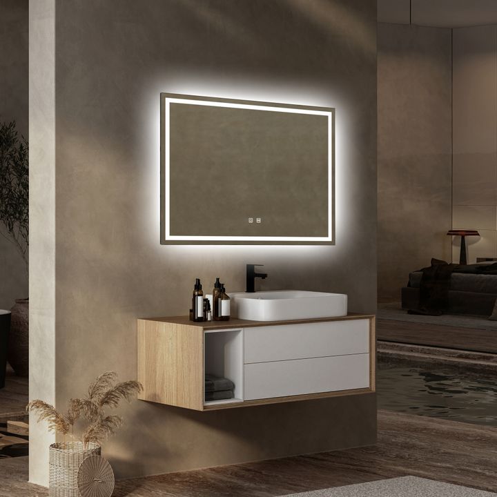 Зеркало ABBER See AG6104SP с подсветкой, сенсорный выключатель, диммер, датчик присутствия