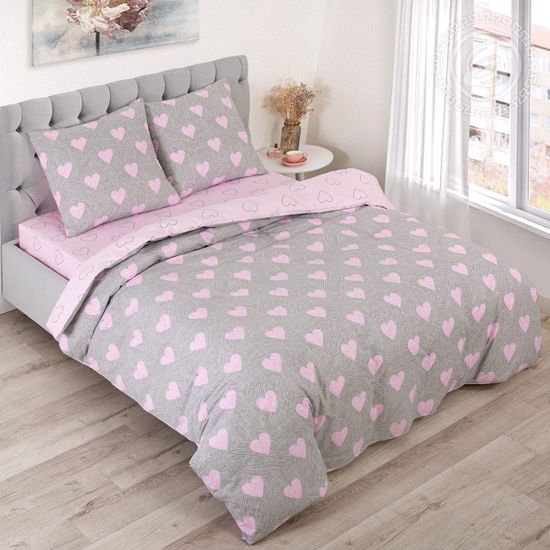 Комплект постельного белья на резинке Купидон поплин