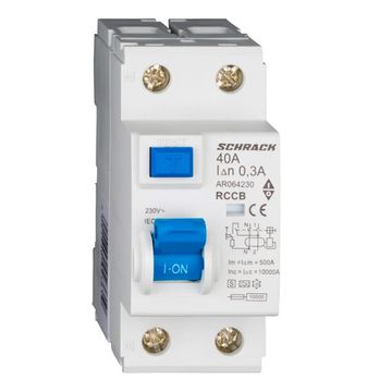 УЗО Schrack Technik 2P 40A 300mA тип A S (селективный) 10kA Amparo AR064230-- (ВДТ)