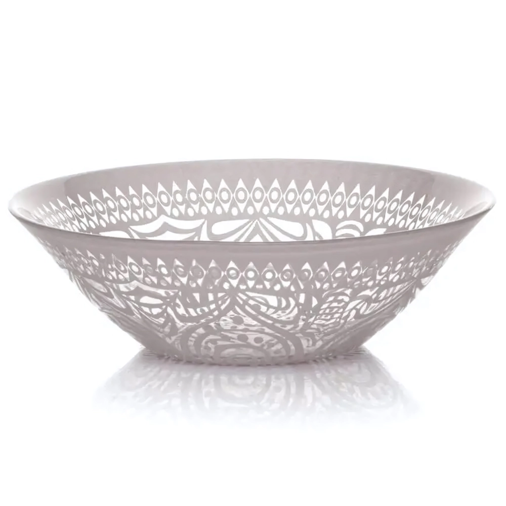 Салатник стеклянный 16см «Бохо» бежевый 10533SLBD44