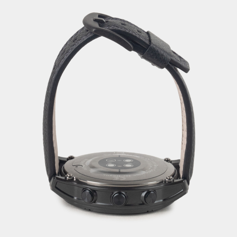 Ремешок для часов Garmin 43 mm классический из кожи теленка, черного цвета