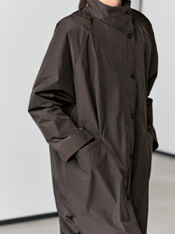 Massimo Dutti Длинная стеганая куртка, коричневый