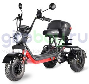 Электроскутер WHITE SIBERIA TRIKE MINI 1500W - Черный