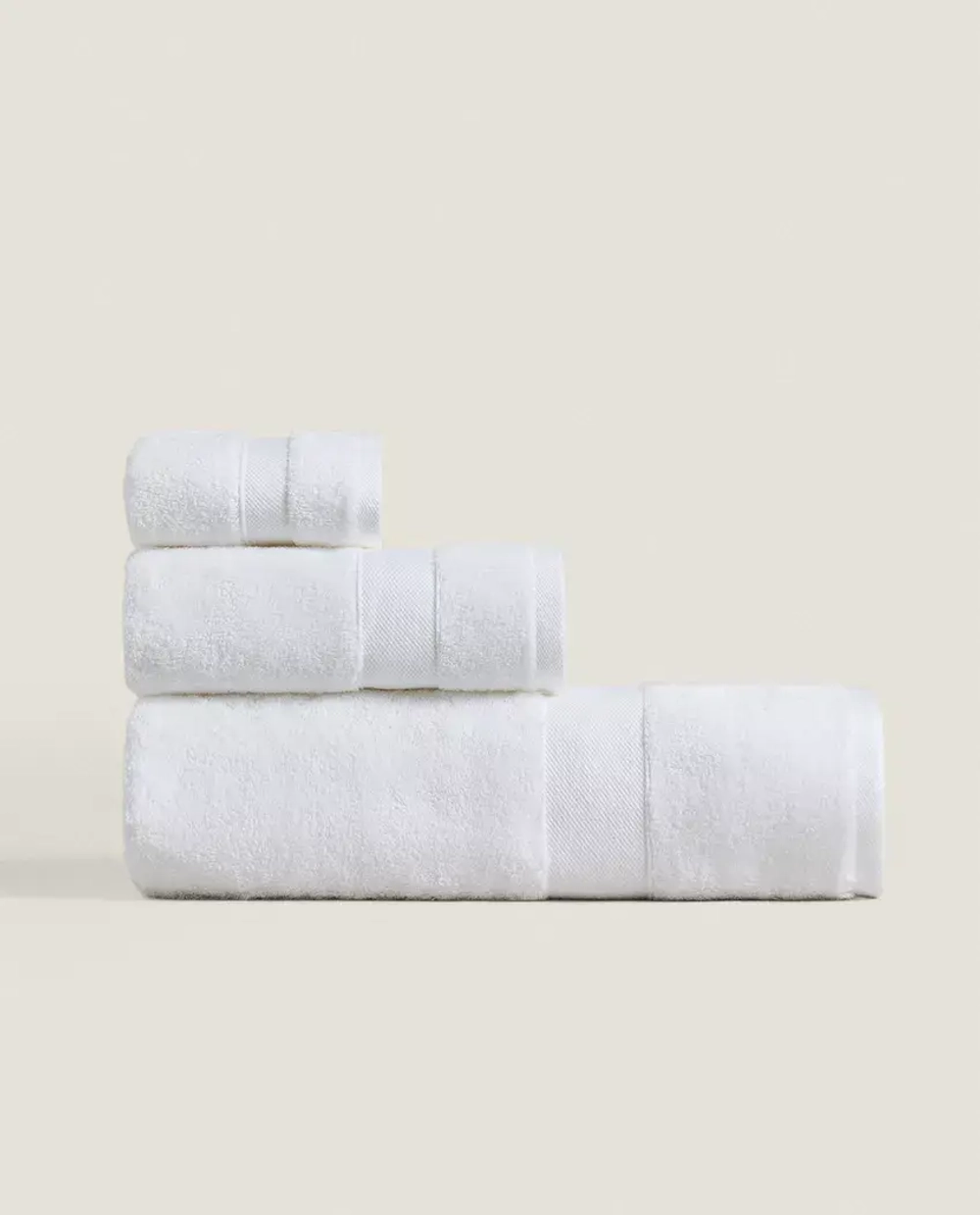 ZARA HOME ПОЛОТЕНЦЕ ИЗ ХЛОПКА ВЫСШЕГО КАЧЕСТВА, БЕЛЫЙ