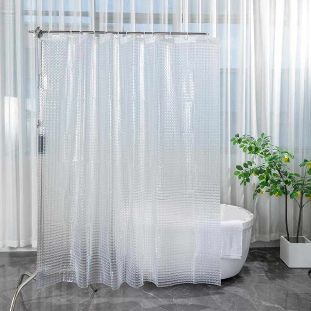 Штора для ванной 180*180см ПЭВА, BZ-10024WH