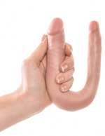 Двусторонний фаллоимитатор U-Shaped Small Double Trouble - 33,5 см. (Цвет: телесный)