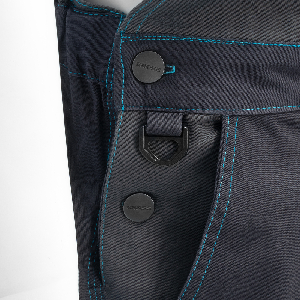 Полукомбинезон профессиональный рабочий, 97% хлопок 3% спандекс, XL Gross