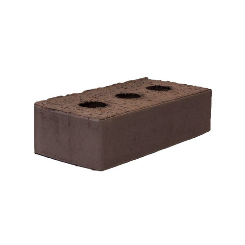 Кирпич одинарный полнотелый с тех. пустотами лицевой М-125 “Шоколад”
