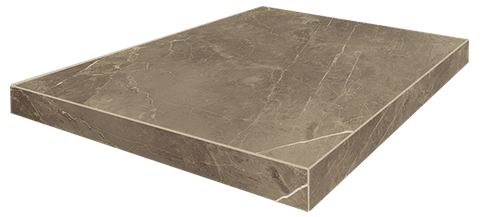 Колизеум Керамогранит Портофино серый  Ступень угол левый 33*45