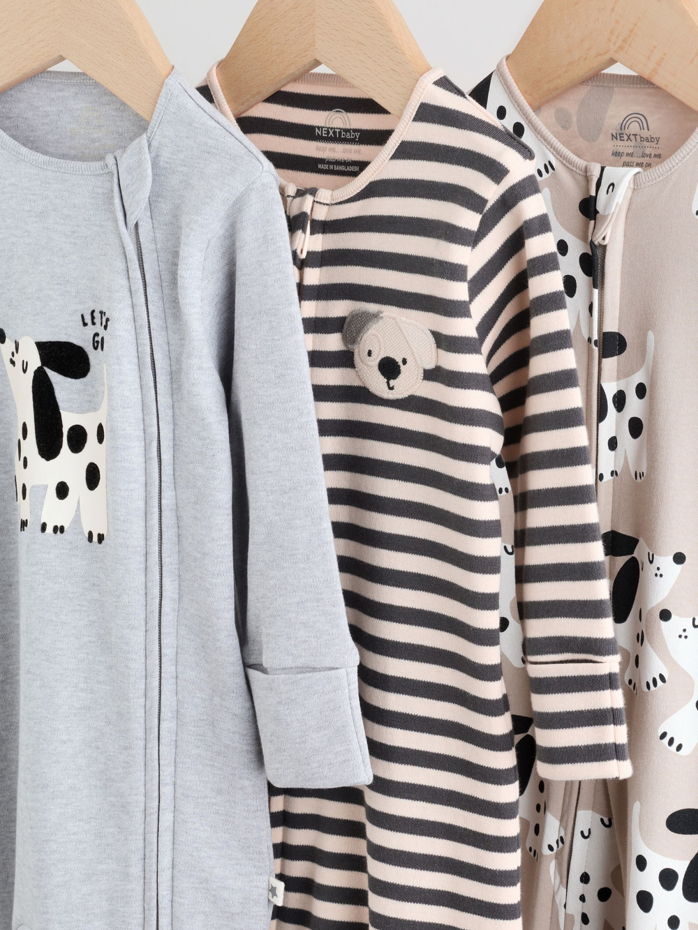 Комбинезон / Cлип для малышей Next F35-908, 3 шт., Серый, Бежевый
