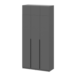 Шкаф с антресолью и наполнением (5 полок + штанга) ШК 5 (1200), Графит