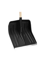 Лопата для уборки снега пластиковая 420 х 425 х 1550 мм деревянный черенок Россия Сибртех 61580