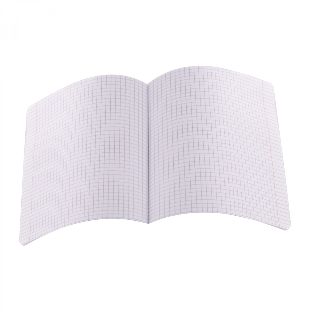 Тетрадь 12л., клетка, обложка цветной пластик, Alingar, скрепка, блок офсет, 100% белизна, скругленные углы, "Фиолетовый пастель"