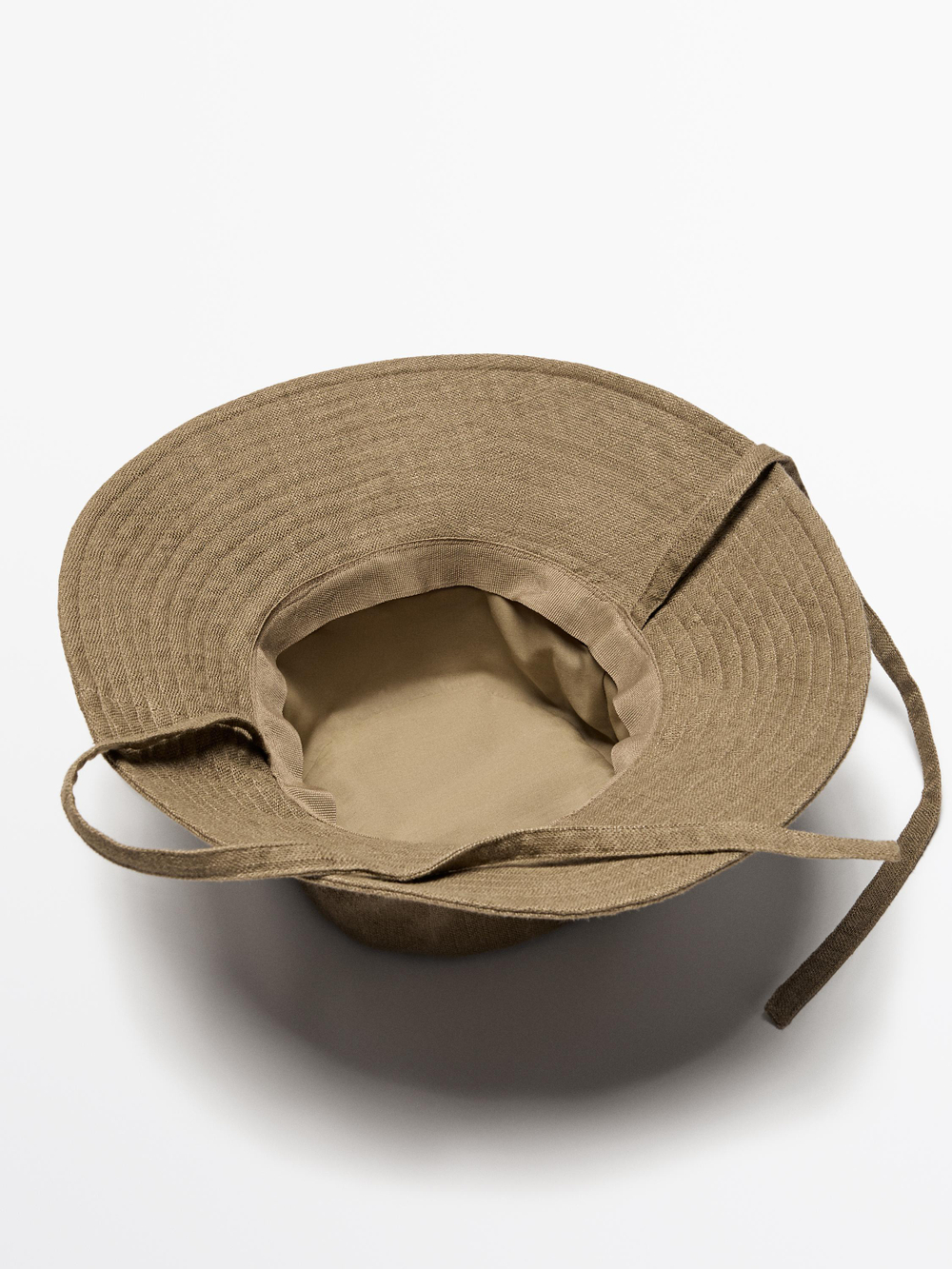 Massimo Dutti Панама с бантом, бежевый