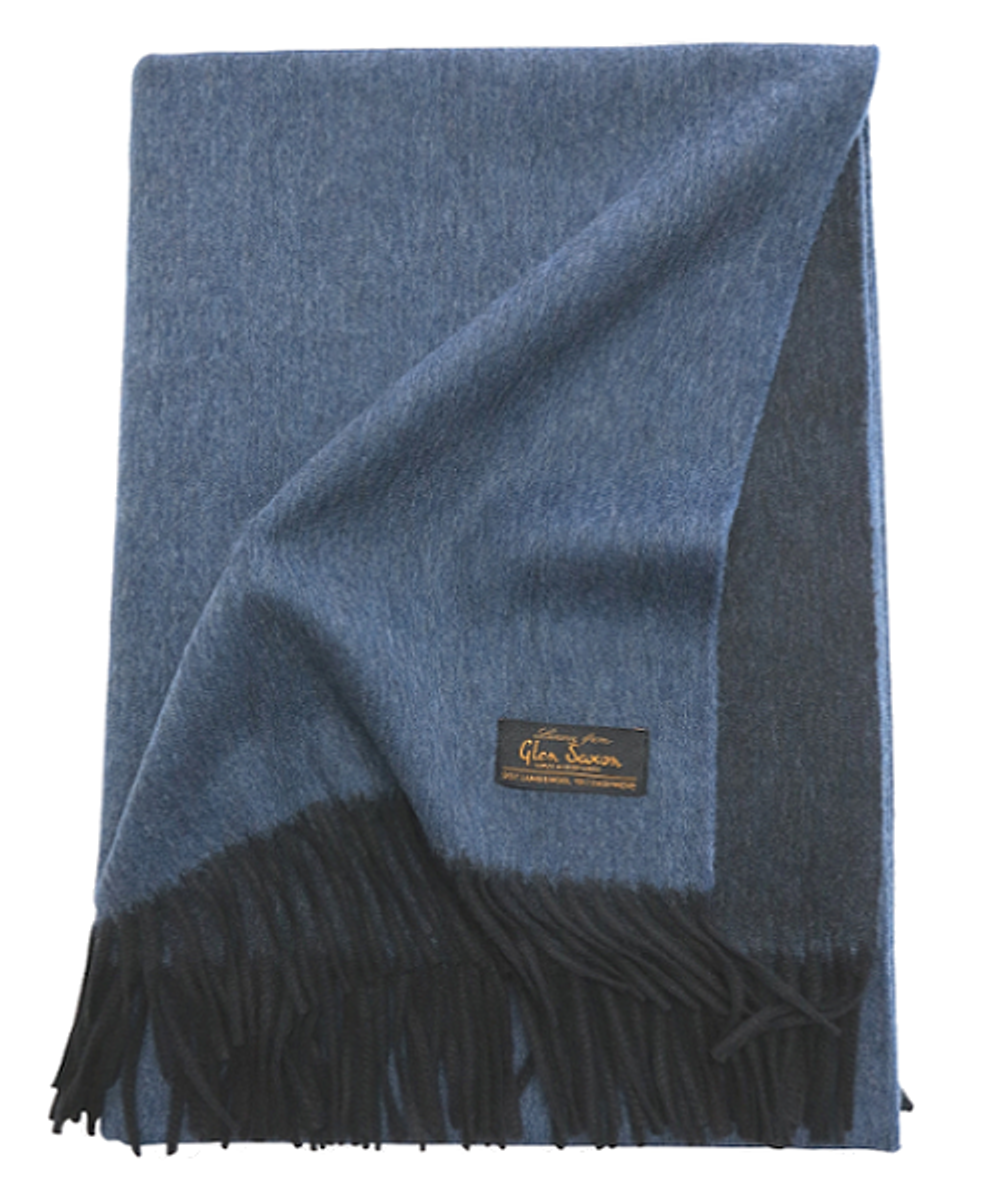 Плед 130х180 Glen Saxon Lamcash Vave Black Dark Denim