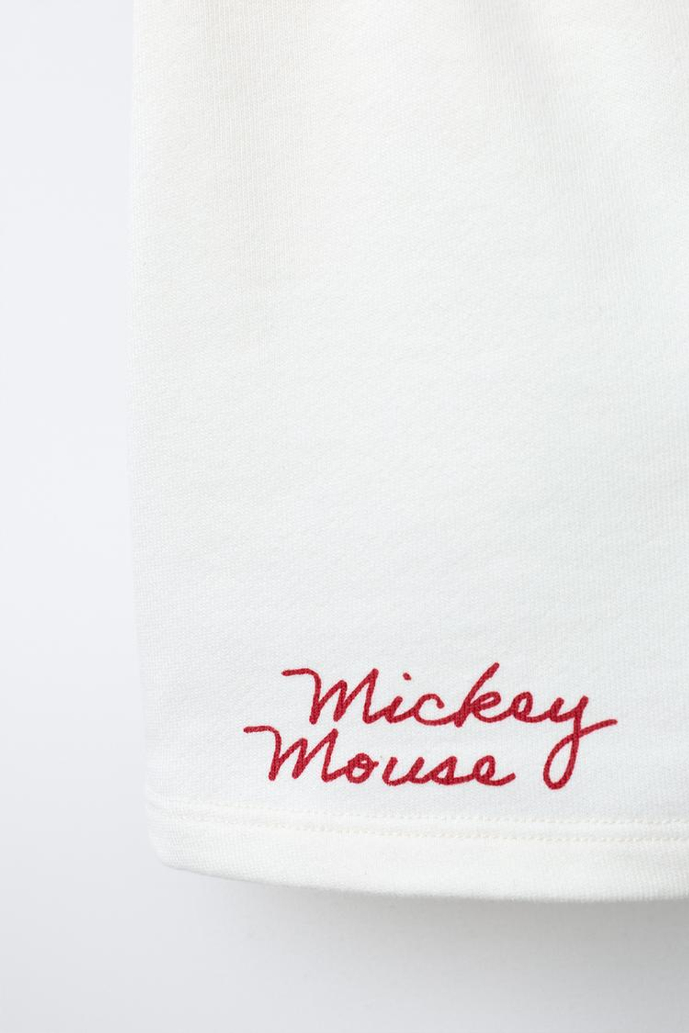 ZARA ШОРТЫ-БЕРМУДЫ MICKEY MOUSE © DISNEY, ЖЕЛТОВАТО-БЕЛЫЙ