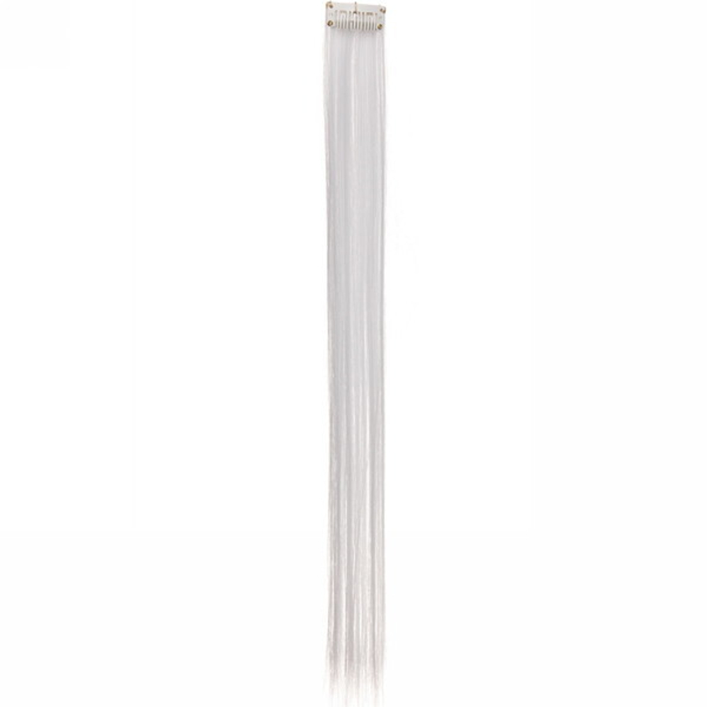 Прядь для волос на заколке «Прекрасные локоны» 50*3 см, белый