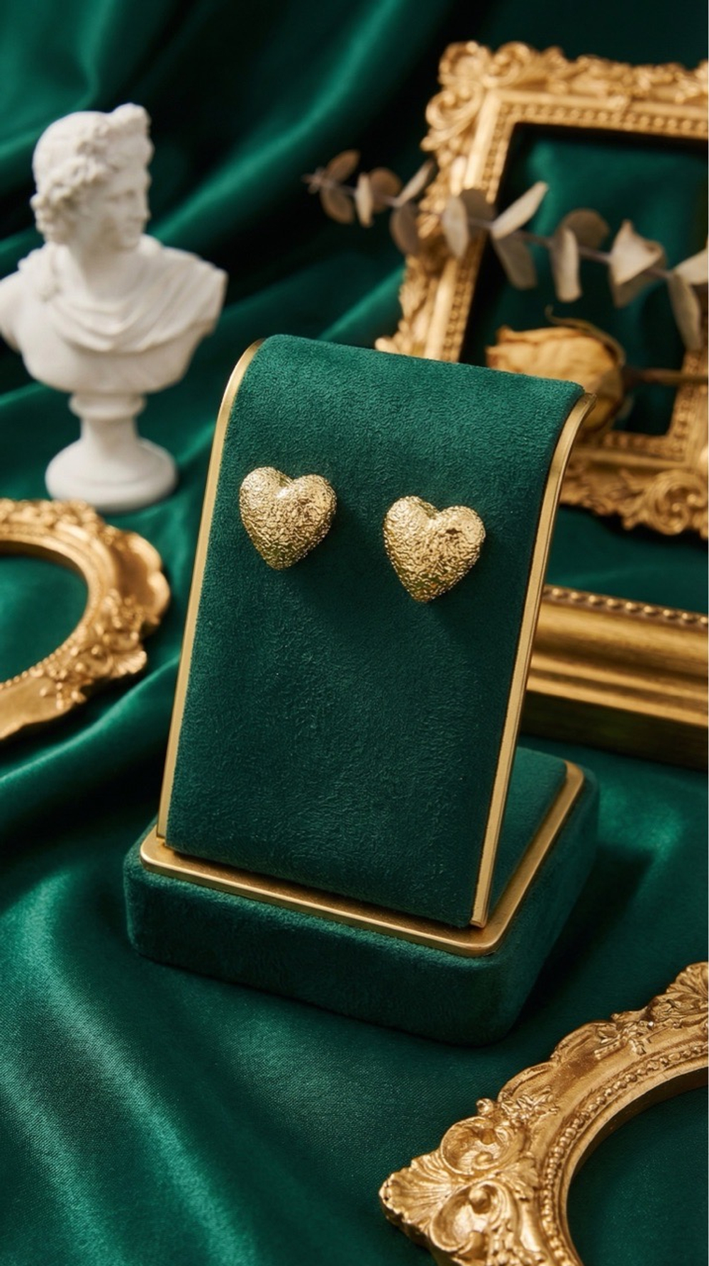 Серьги сердце Амура