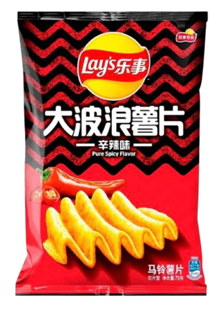 Картофельные чипсы Lay's Big Wave острые со вкусом перца