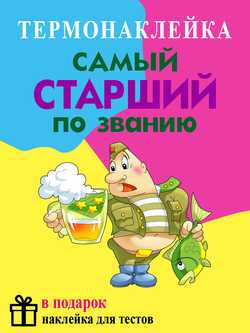 Термонаклейка на одежду "Самый старший по званию"