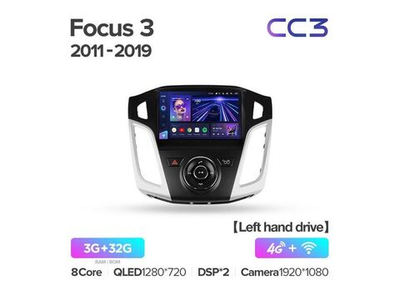 Магнитола Teyes CC3 3-32 Ford Focus 3 Mk 3 2011 — 2019 9.0"