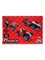 Конструктор гоночная машина 3 в 1 UNICON Гонка, 143 детали,