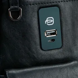 Рюкзак Piquadro Black Square черный из натуральной кожи (CA3444B3BM/N) 10