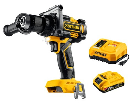 Дрель-шуруповерт аккумуляторная Steher CB-165-21 20 В, 1 АКБ