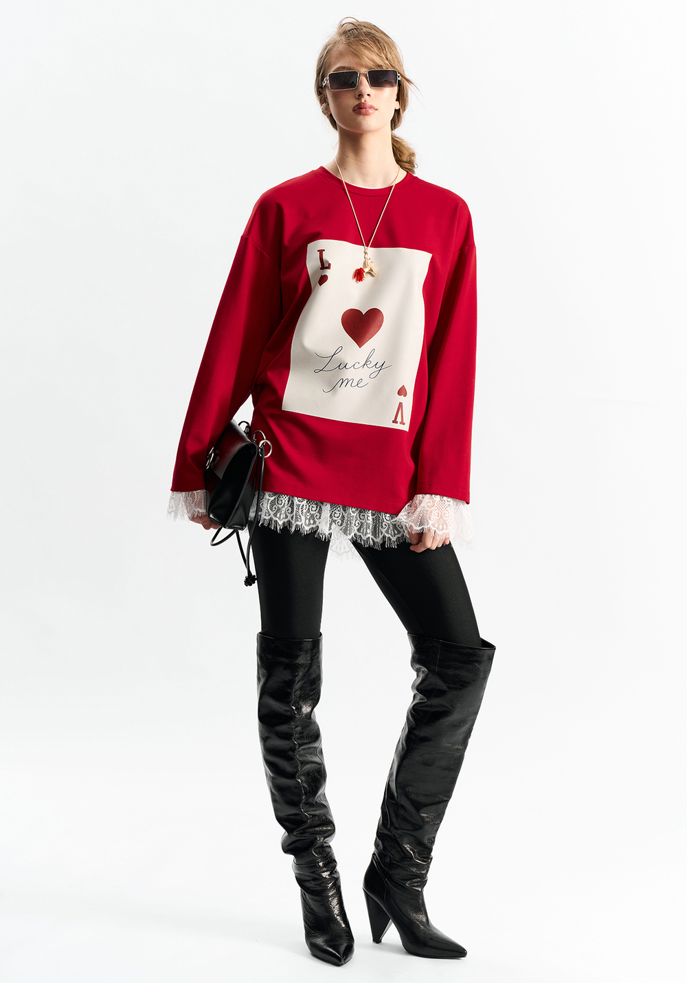 Лонглисв женский 1279 скарлетт / принт