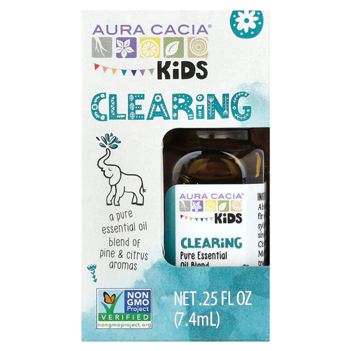 Aura Cacia, Kids, чистое эфирное масло, очищающее средство, 7,4 мл (0,25 жидк. унц.)