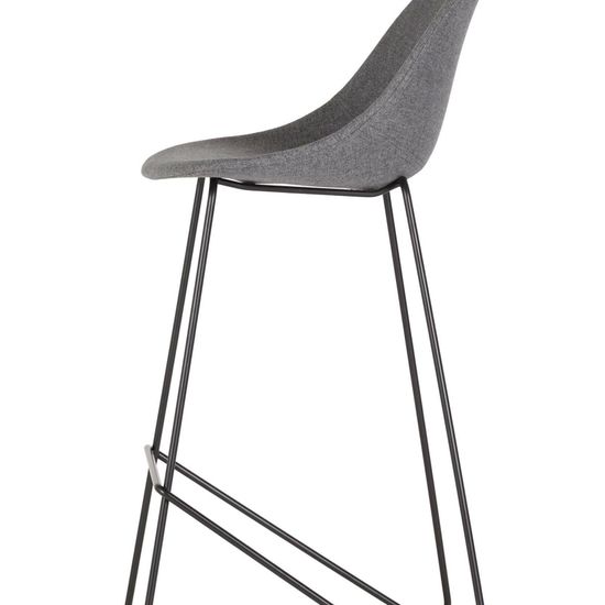 Барный стул Vivid Soft металлический сиденье серая ткань