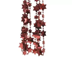 Бусы пластиковые Звезды 270 см бордо, Kaemingk (000467)