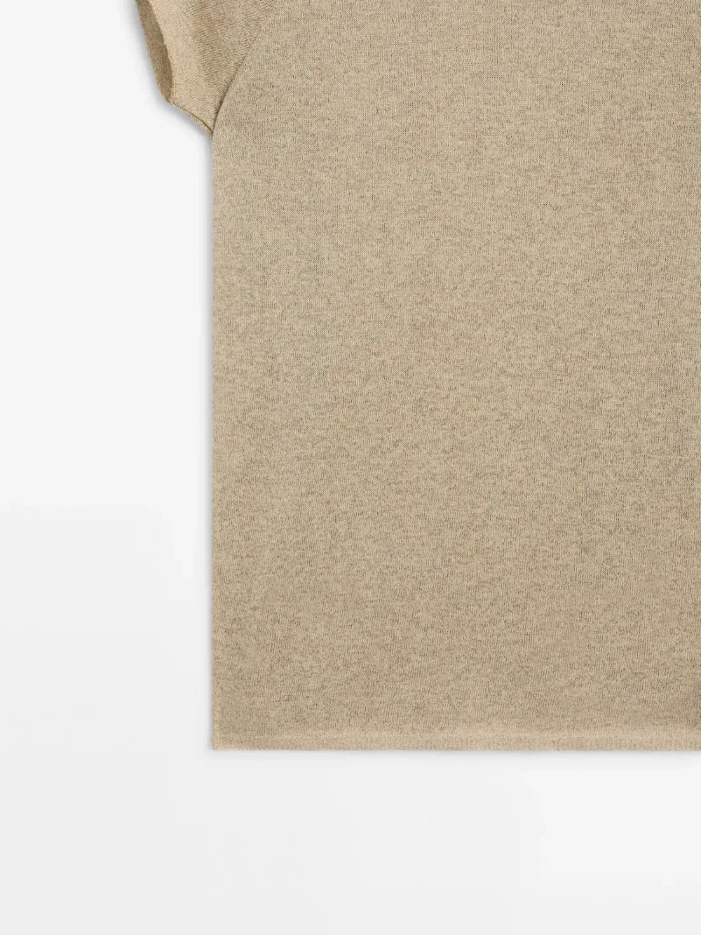 Massimo Dutti Футболка с рукавами реглан и блестящей окантовкой, золотистый