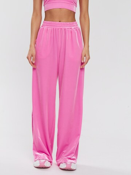 Штаны розовые бархат