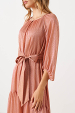 51567 Платье женское (бежево-розовый)