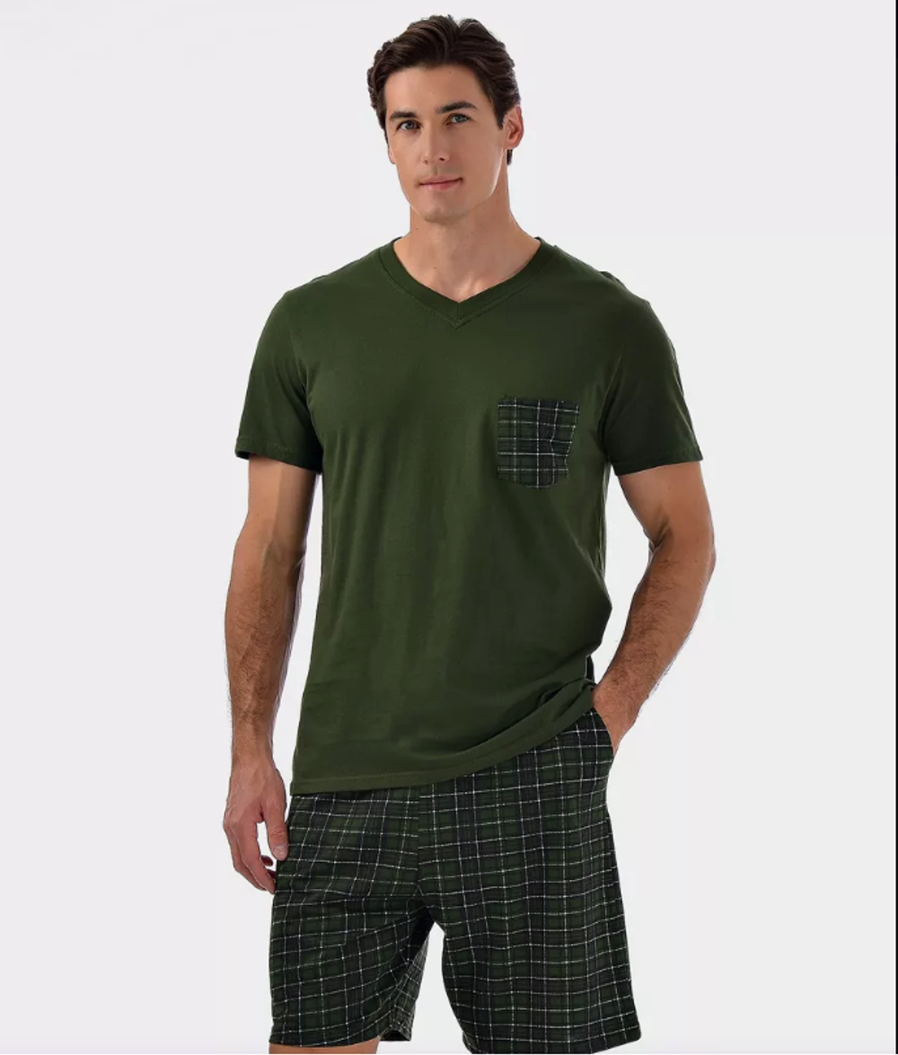 [m]Пижама муж. х/б шорты+футболка 88228