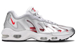 Supreme x Nike Air Max 96 classic sports comfort fabric synthetic leather shock absorption non-slip wear-resistant low-cut casual running shoes men's silver bullet