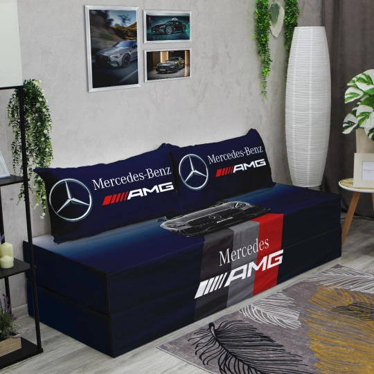 Бескаркасный диван кровать раскладной "Mercedes-Benz GT AMG"