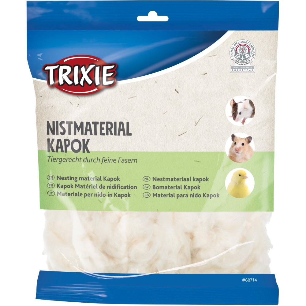 Материал для гнёзд и домиков, капок, 100 г, кремовый, Trixie