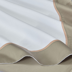 Постельное белье 2 спальное евро макси Сlaire&Caroll Frame белое с оливково-бежевым
