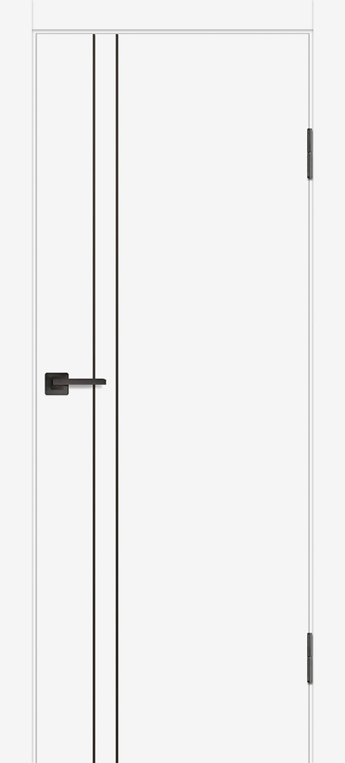 Дверь P-20 черный молдинг / Цвет Белый / Двери PROFILO PORTE