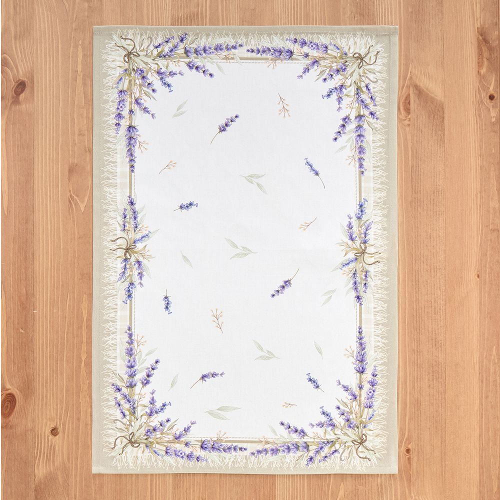 НАБОР ПОЛОТЕНЕЦ ИЗ 2-Х ШТ "ДУША ПРОВАНСА",40Х60СМ, 100% ХЛОПОК,ТВИЛ,БЕЛЫЙ