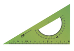 Треугольник пластиковый 15 см 30/60 + транспортир (Пчелка)